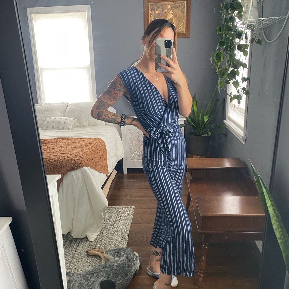Striped jumpsuit
